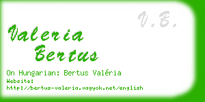valeria bertus business card