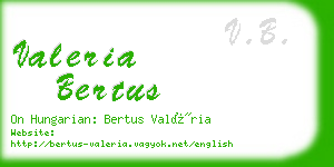 valeria bertus business card